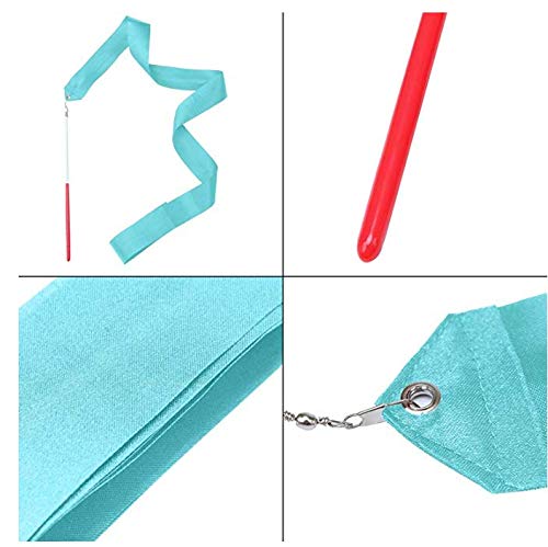 Aneco 24-Piece Dance Ribbons Streamers for Rhythmic Gymnastics - Colorful Silk Ribbon Wands (Variation: Small)