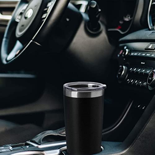 20oz Stainless Steel Insulated Tumblers with Lid - Black, 12 Pack - Double Wall Vacuum Coffee Cups for Hot & Cold Drinks - Variation: Black-A / 12 Count