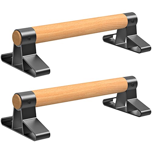 Wood Push Up Bars Parallettes for Calisthenics Handstand Training - 15.7"