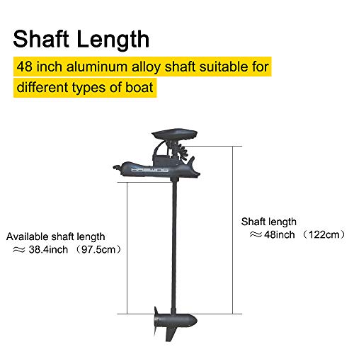 Haswing Cayman 12V 55lb Bow Mount Electric Trolling Motor for Bass Fishing Boats