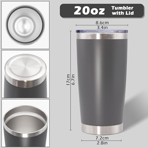 AIANJI 20oz Insulated Stainless Steel Tumbler with Lid - Mix / 12 Pack