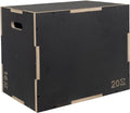 Gray Signature Fitness Wooden Plyo Box Jump Platform - 16x20x24 Inches, Non-Slip, Versatile Workout Equipment