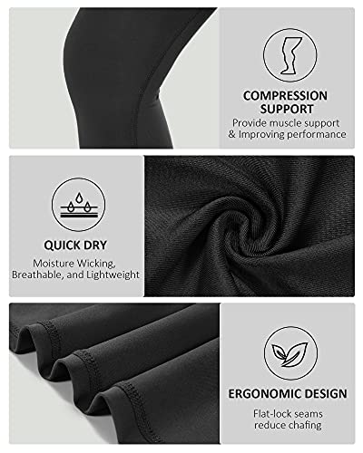 Roadbox Boys Compression Pants 2 Pack Small Black Gray Quick Dry Leggings Base Layer