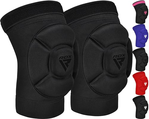 RDX Black Large Knee Pads for Work & Sports Anti-Slip Padded Foam