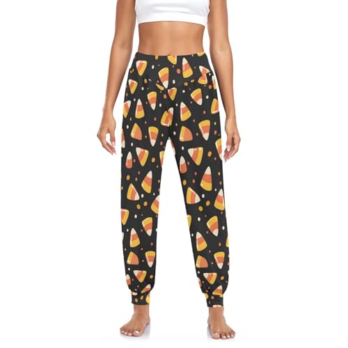 Boho Yoga Pants for Women Medium Multicolour High Waist Joggers for Workout & Lounge