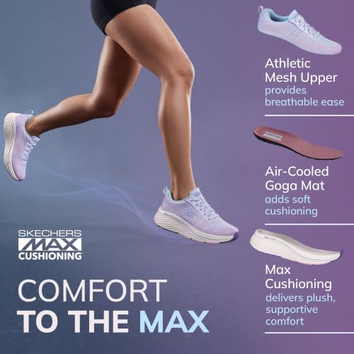 Skechers Women's Max Cushioning Elite 2.0 Running Shoes - 11 Wide Light Blue & Pink
