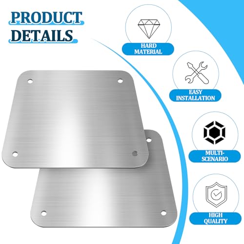 Bememo 2 Pcs Boat Outboard Transom Support Plates Reinforcement Aluminum