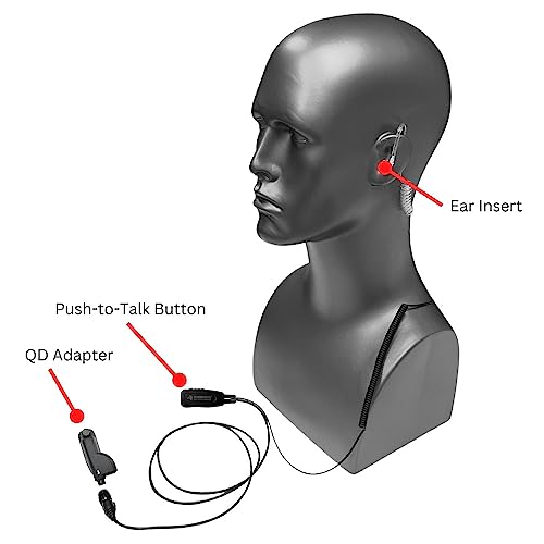 Sheepdog Microphones Police Lapel Microphone for Motorola Two-Way Radios