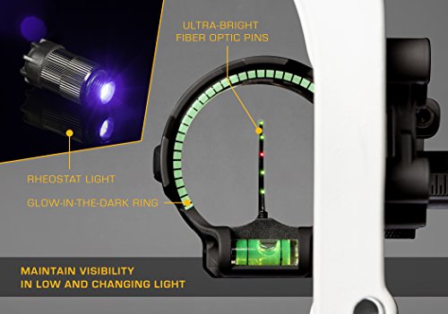 Trophy Ridge Peak 5 Pin Bow Sight - Vertical in-Line Technology, Tool