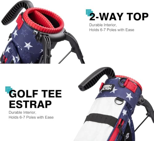 Lightweight Golf Stand Bag with Strap for 5-6 Clubs | Easy Carry Par 3 & Driving Range