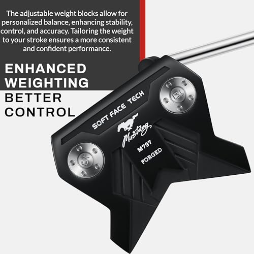 35-Inch Forged Blade & Mallet Putter with Adjustable Weights - PGF M02