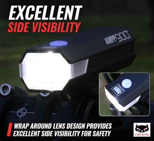 Rechargeable Bike Light 900 Lumen USB-C Headlight for Cycling - Variation Ampp900