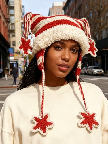 Women’s Crochet Beanie Hat with Cat Ears - Y2K Knit Accessories