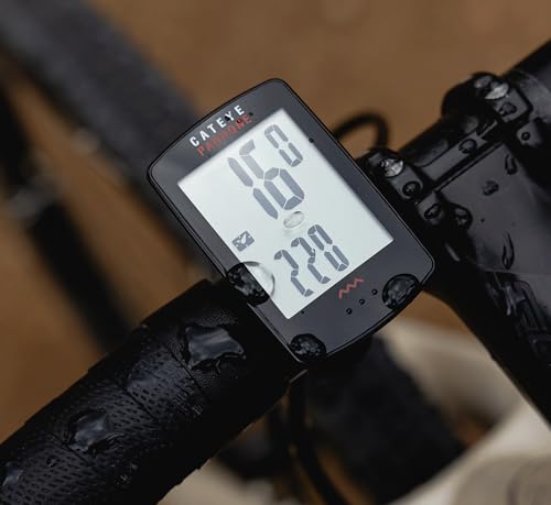 CATEYE Padrone Wireless Bike Computer – Large Screen, Easy‑to‑Read Non‑GPS Cyclocomputer, Wireless Speed Tracker for Road, MTB & Gravel Bikes, No‑Charging Sensor‑Based Unit, Long Battery Life