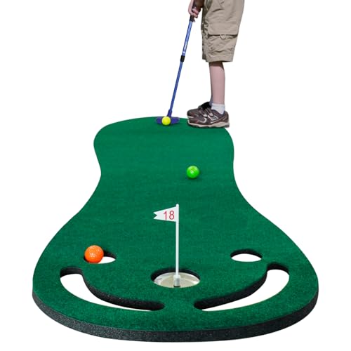 Indoor Outdoor Golf Putting Green Mat Set - Practice and Improve Your Short Game