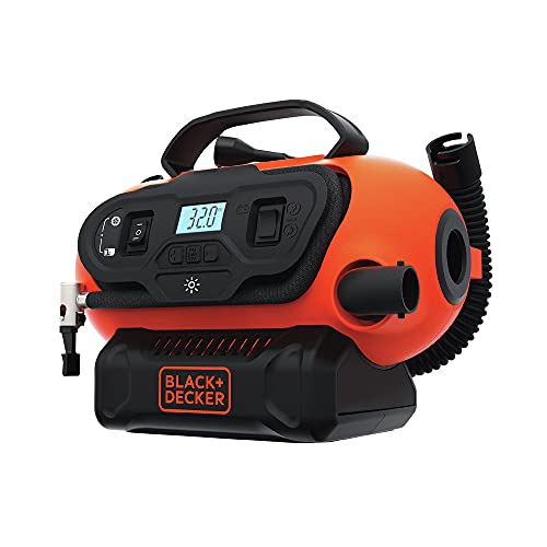 BLACK+DECKER 20V Max Cordless Tire Inflator with Digital Pressure Gauge