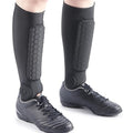 Youth and Adult Soccer Shin Guards with Calf and Ankle Protection - Small Black