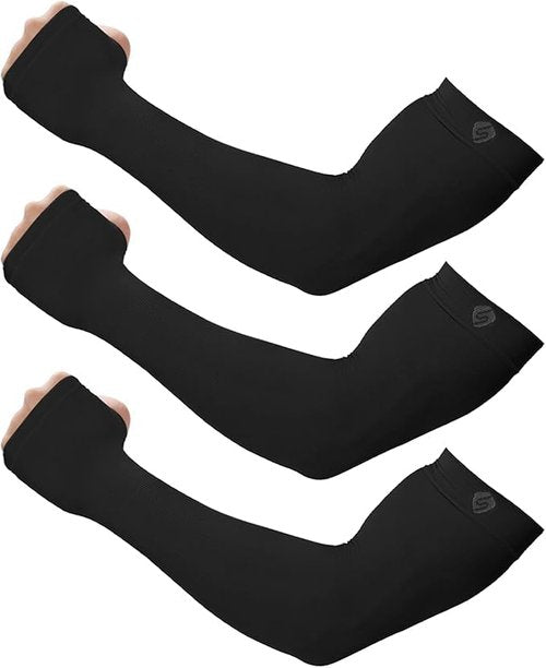 SHINYMOD Arm Sleeves for Men Women Sun Protection UV Cooling Compression Sleeve Cover Up Tattoo for Arms, 3 Pairs