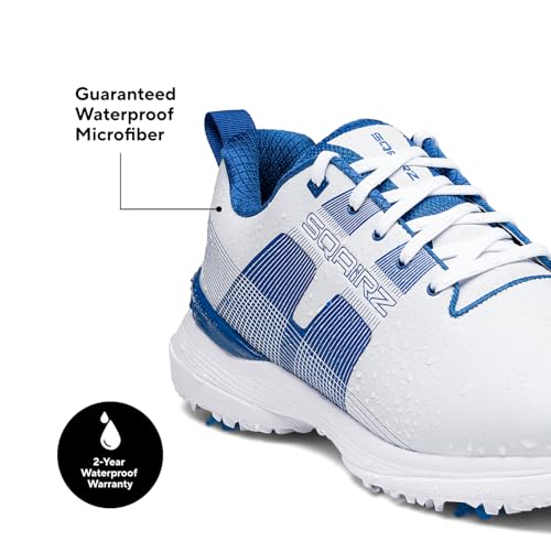 Men's Waterproof Golf Shoes with Replaceable Spikes - Balance & Performance