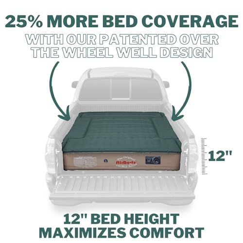 Truck Bed Air Mattress - Full Size 6' - 6.5' for Short Beds, Puncture-Resistant, Inflatable Support