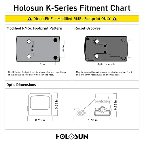 Holosun 407K/507K Series - 6 MOA, Black, for Pistol