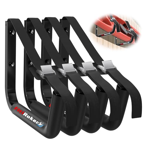 Wall Mounted Kayak Storage Rack with Square Tube Design - 120LB Capacity