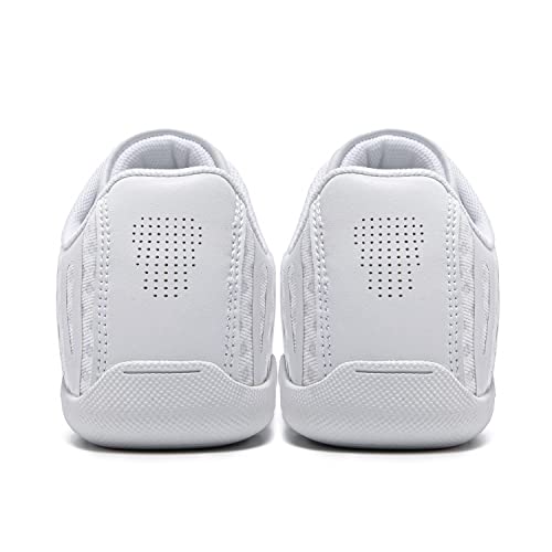 White Cheer Shoes for Women Girls Youth Cheerleading Sneakers - Size 10 - Breathable & Comfortable Athletic Flats
