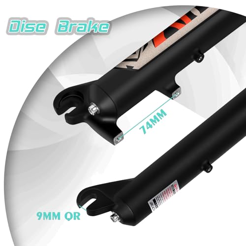 Mountain Bike Suspension Fork 100mm Travel QR 9mm Crown Lockout - 26 Inch