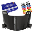 LeCool Football Visor Black - 3D Curved Lens, Wide Field Vision, Youth & Adult Fit