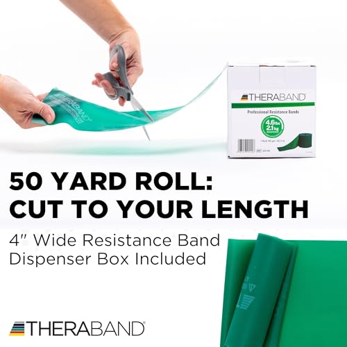 Heavy Resistance Latex Resistance Band Roll - Green | THERABAND 50-Yard Elastic Exercise Band