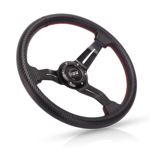 Carbon Black 13-Inch Golf Cart Steering Wheel for Yamaha, EZGO & Club Car
