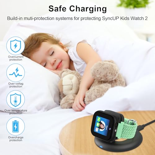 Foldable Magnetic Charging Dock for Sync UP Kids Watch 2 - Black
