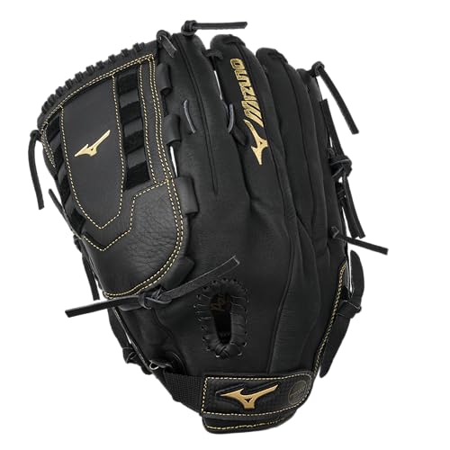 14-Inch Slowpitch Softball Glove Unisex Adult Premier Series Black/Gold Tartan Web