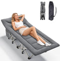 Heavy Duty Camping Cot with Mattress for Adults - 10 Legs, 500 lbs Capacity