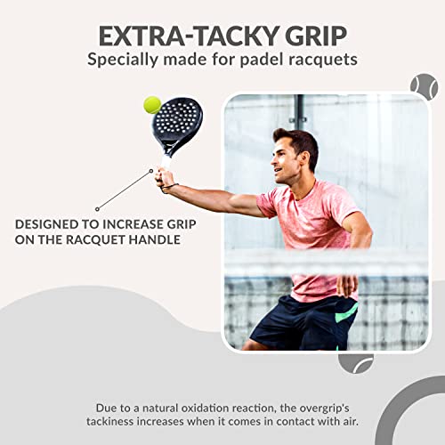 Padel Tennis Grip Tape Pack of 60 - Non-Slip Overgrip for Racket Handles