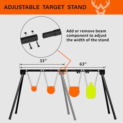 Highwild Complete AR500 Steel Shooting Target System - Model A-21 with Stand & Accessories