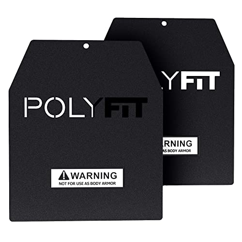 Polyfit 9lb Weighted Plate Set for Weight Vest - Black Pair