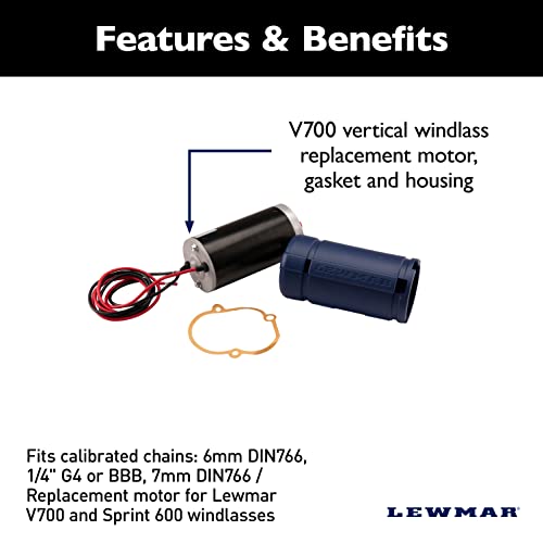 Lewmar Windlass Motor Kit for 6mm and 7mm Chains | Replacement for V700 & Sprint 600