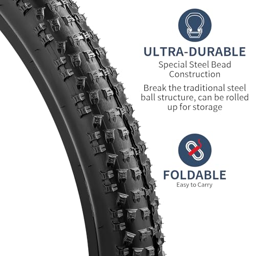 20 Inch Mountain Bike Tires 2.60 Wide Off-Road Bicycle Tires & Tubes