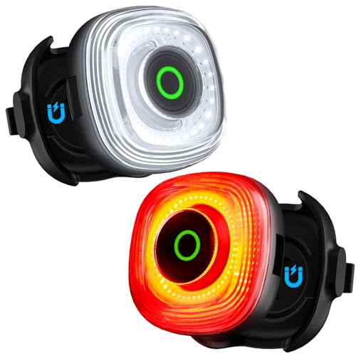 2 Pack Magnetic Rear Bike Lights with USB-C Rechargeable & Sync Control - IPX6 Waterproof Safety Taillights for Cycling