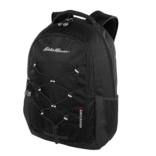 Eddie Bauer Adventurer 25L Backpack with Hydration & Laptop Sleeve, Black