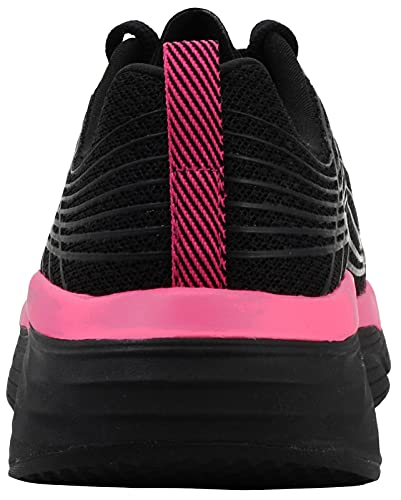 Skechers Women's Max Cushioning Elite Athletic Shoes - 8.5 Wide Black Pink
