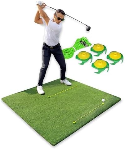 Tee Claw Golf Tee Holder - Premium Golf Mat Tee with Alignment String | Indoor & Outdoor Agility Training