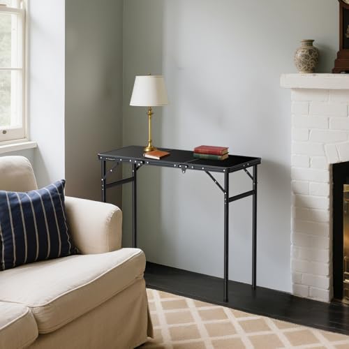 Anbte 3ft Tri-Fold Camping Table Black - Adjustable Height up to 29.5", 35" x 16"