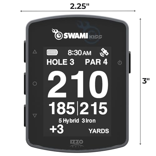 Golf GPS Rangefinder Handheld with Magnetic Mount - Grey, Swami KISS 2.0