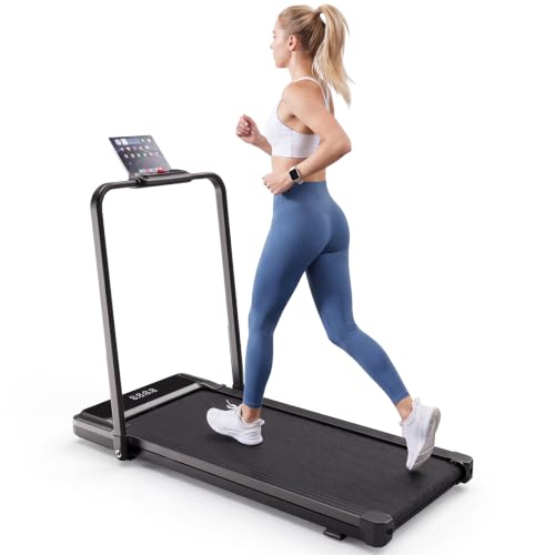 Foldable Portable Walking Pad Treadmill for Home with Handle Bar, Small Space Exercise Equipment