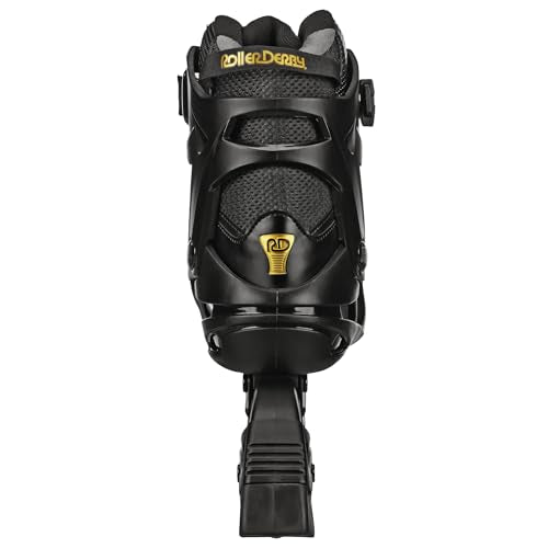 Men's Inline Skates with Comfort Padding & Speed Wheels - Black/Gold US 12