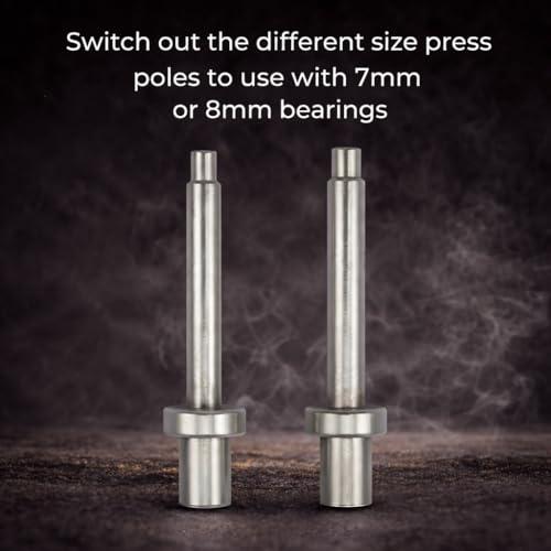 Roller Skate Bearing Press Tool - Aluminum & Steel for 7mm & 8mm Bearings - Red