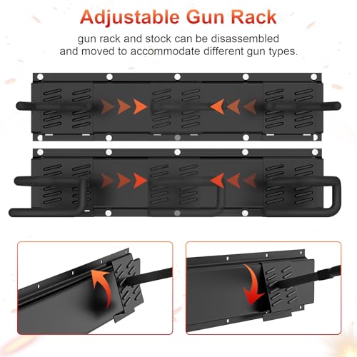 8-Slot Heavy Duty Wall Gun Rack for Rifles & Shotguns - Secure Display