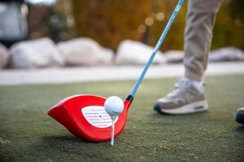 Kids Golf Driver - Oversized 1200cc Clubhead, Right Hand, Ages 2-6, Red Variation